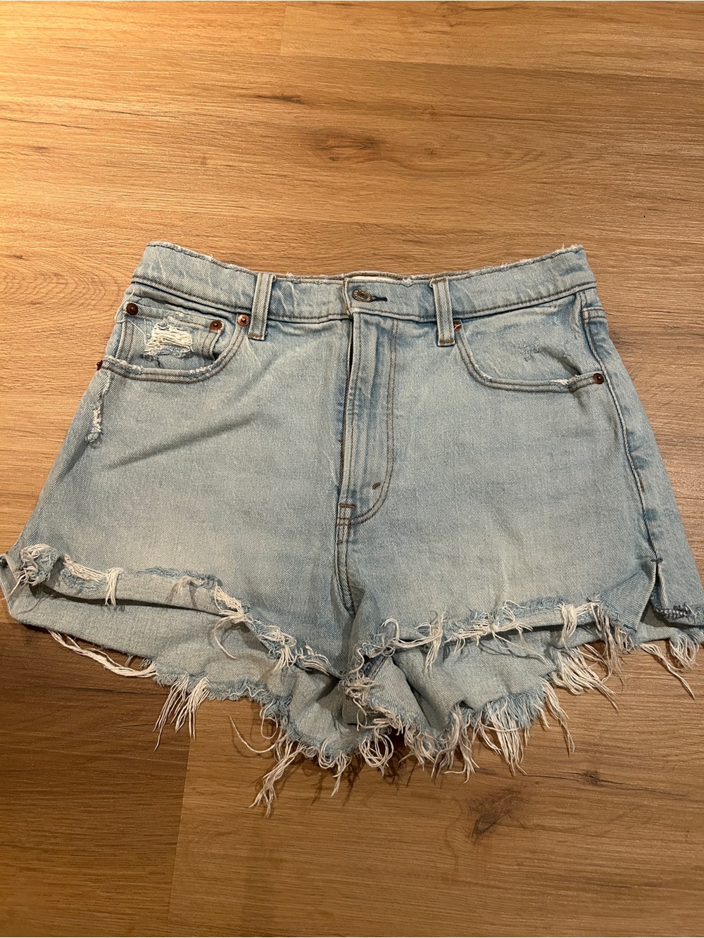 abercrombie and fitch the cutoff shorts high rise